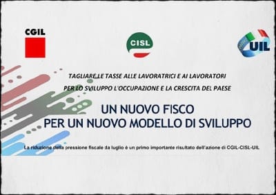 Fisco: le proposte di Cgil, Cisl, Uil, per la riforma fiscale