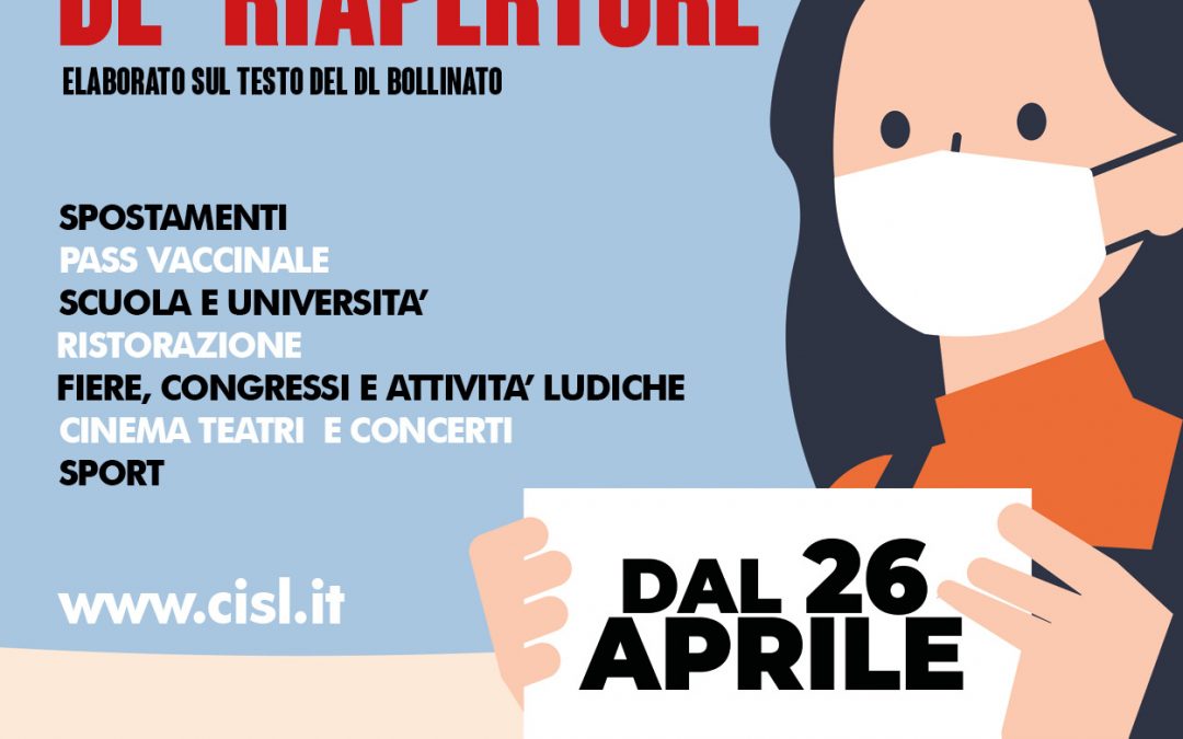 Decreto “Riaperture”: il volantone della Cisl