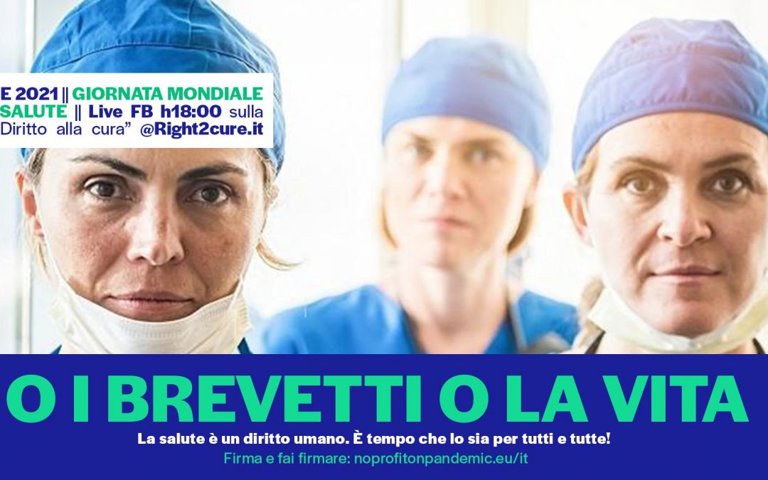 7 aprile  – Giornata Mondiale della Salute. Anche la Cisl aderisce alla campagna per “liberare” i brevetti dei vaccini da BigPharma