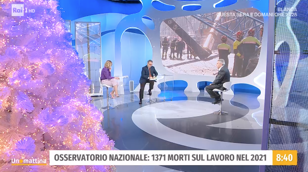 Sicurezza. Sbarra a Uno Mattina: “Dobbiamo fermare questa strage silenziosa. Le persone lavorano per vivere non per morire”