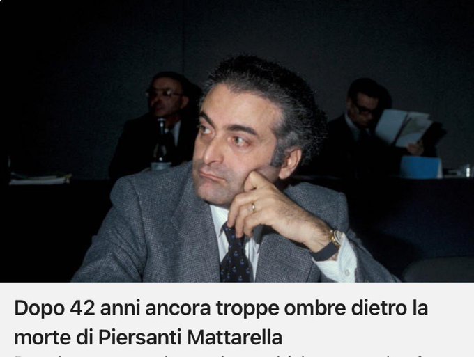 Piersanti Mattarella. Sbarra: “Non va interrotta la ricerca della verità sul suo terribile assassinio”