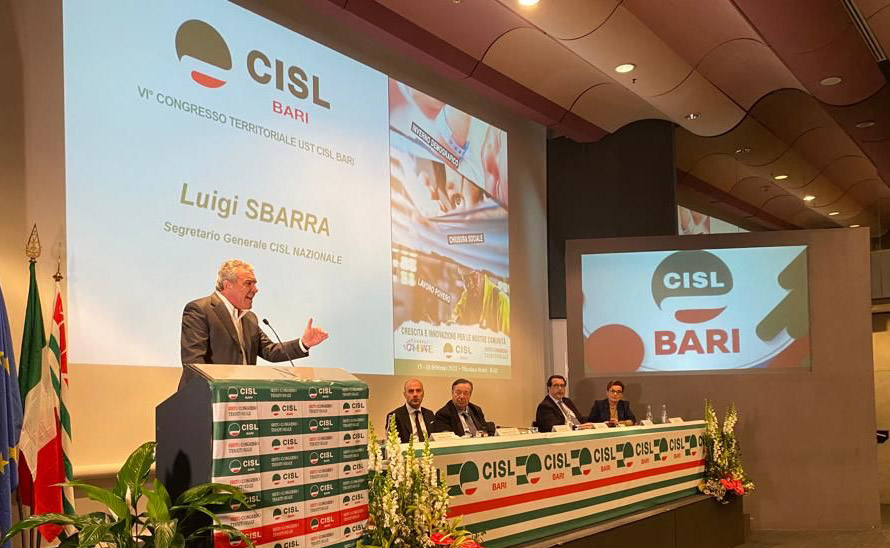 Welfare. Sbarra al Congresso della Ust Cisl di Bari: “Subito risorse adeguate a sostegno delle famiglie in difficoltà, lavoratori dipendenti, pensionati e imprese”