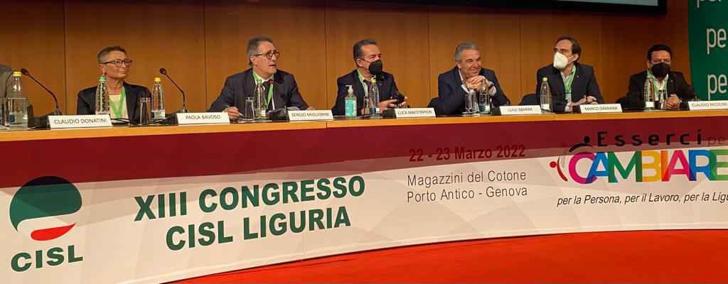 Lavoro. Sbarra al Congresso della Cisl Liguria: “Il paese ha bisogno del modello Genova per ripartire”