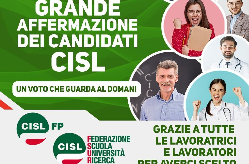 Elezioni Rsu. Grande affermazione dei candidati Cisl