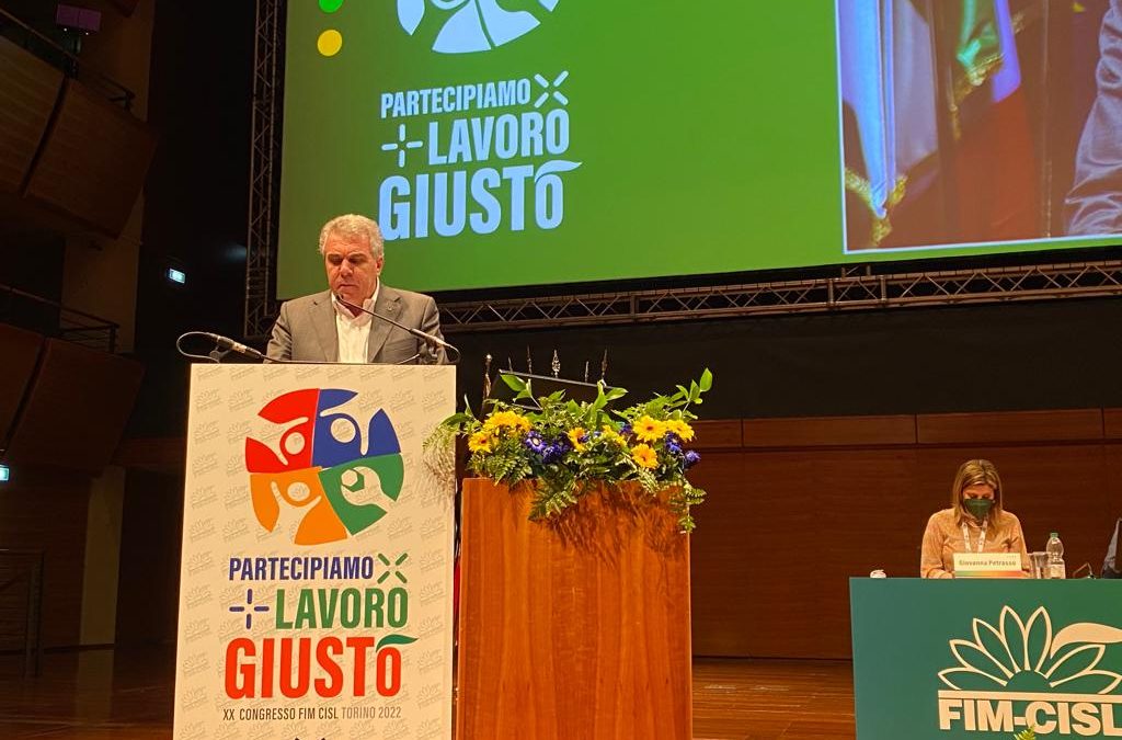 Lavoro. Sbarra al Congresso della Fim Cisl: “Patto sociale per tenere insieme sviluppo, produttività, aumento salari. Ma servono più risorse contro il caro prezzi”