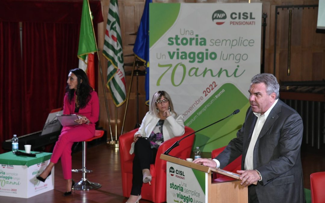 Governo. Sbarra ai 70 anni della Fnp Cisl: “Patto intergenerazionale per agevolare turnover ma servono pensioni dignitose e servizi sociali adeguati per tutti”