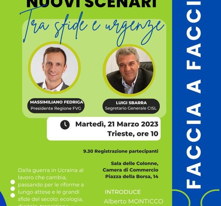 Lavoro. Domani a Trieste faccia a faccia tra Sbarra e Fedriga