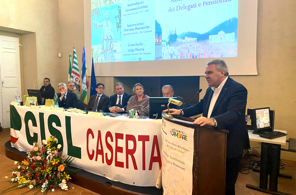 Mezzogiorno. Sbarra al Consiglio generale della Cisl di Caserta: “Cogliere la straordinaria opportunità del PNRR per rafforzare la tradizione industriale del territorio campano e meridionale”  