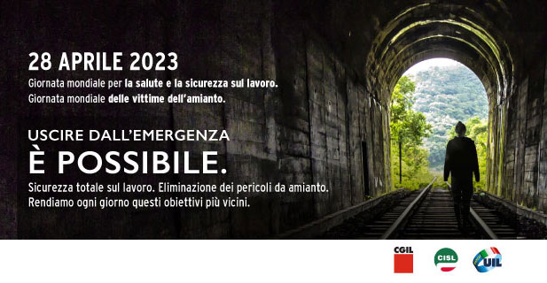 Giornata Mondiale per la Salute e Sicurezza sul lavoro e delle vittime dell’amianto. Sbarra: “Una grande emergenza nazionale. Serve un fronte comune tra istituzioni, imprese, sindacati”