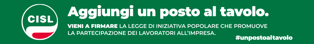 Aggiungi un posto al tavolo. Firma la legge di iniziativa popolare che promuove la partecipazione dei lavoratori all'impresa