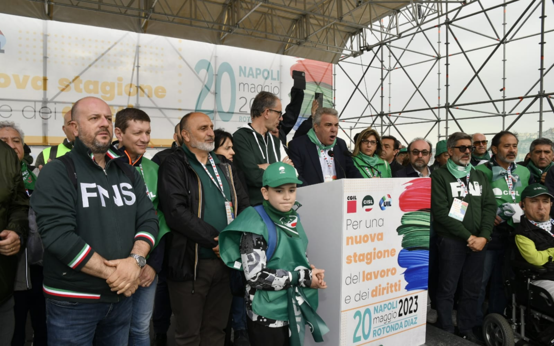 Manifestazione Cgil Cisl Uil a Napoli. Sbarra: “Riscatto del Sud è la chiave della ripartenza del paese.Il nostro obiettivo è la ripresa del confronto con il Governo. Senza risposte non staremo con le mani in mano”