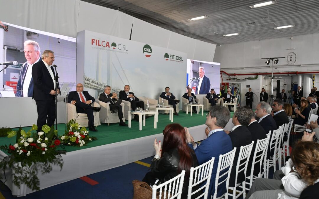 Sud. Sbarra all’iniziativa di Cisl, Filca e Fit a Messina: “Il ponte sullo stretto opera strategica, acceleratore di sviluppo e slancio per ulteriori infrastrutture”