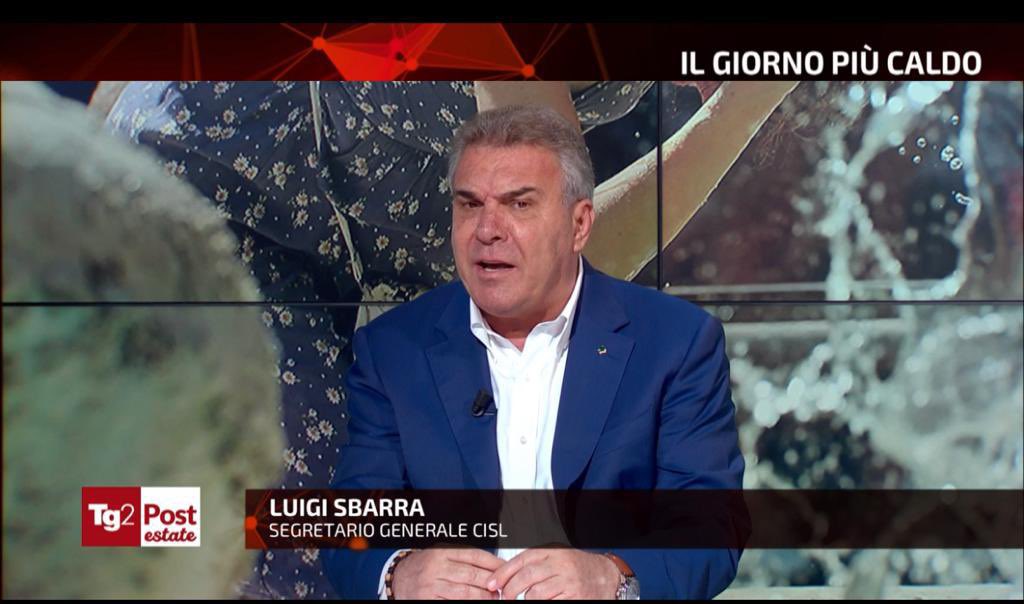 Caldo. Sbarra al Tg2 Post: “Rimodulare orari di lavoro e quando possibile ricorrere a lavoro agile”