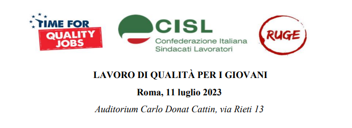 Lavoro: a Roma l’11 luglio seminario Cisl, CES, UGT su occupazione giovanile