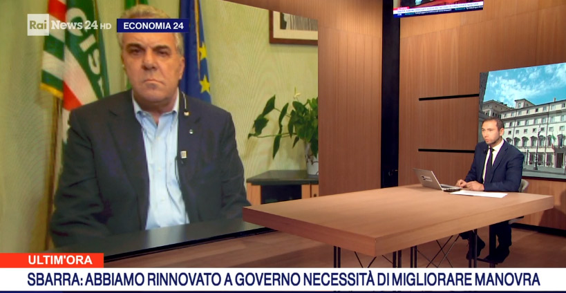 Manovra. Sbarra a RaiNews 24: “E maturo il tempo per una nuova politica dei redditi”