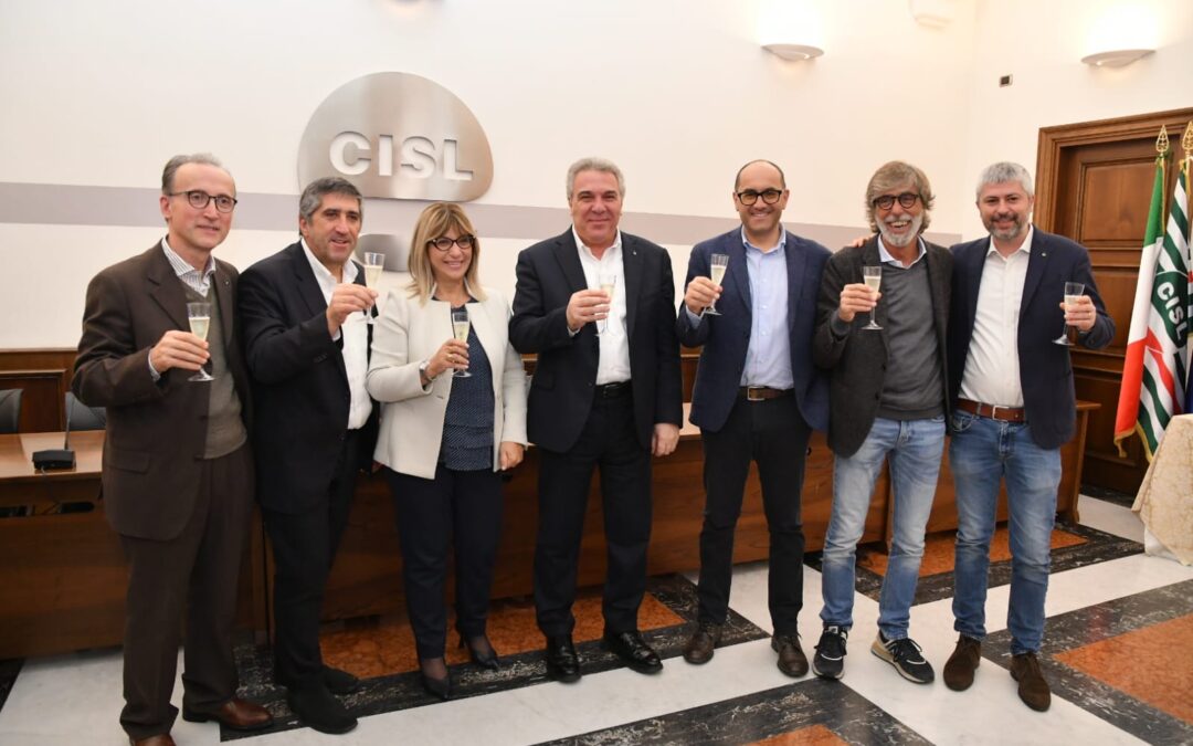 Cisl. Oggi a Roma il tradizionale scambio di auguri di Sbarra e di tutta la nuova segreteria agli operatori
