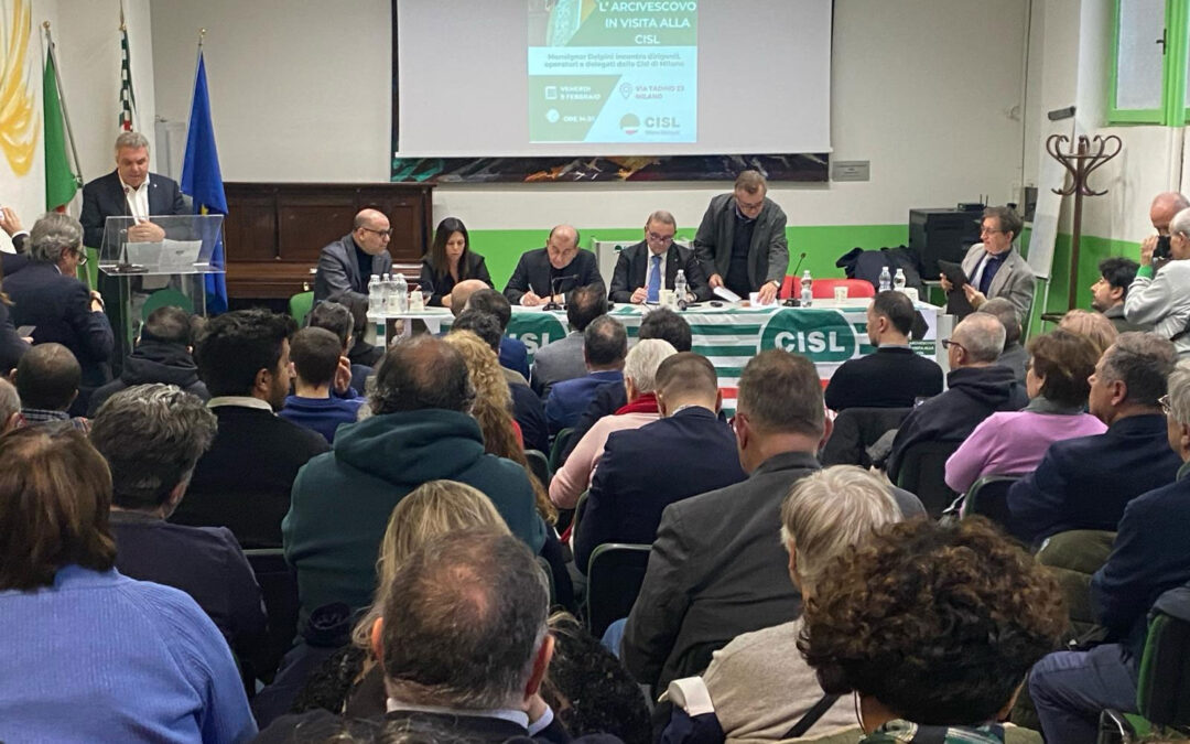 Sbarra incontra l’Arcivescovo di Milano Delpini. “Dottrina Sociale sorgente preziosa per la Cisl”