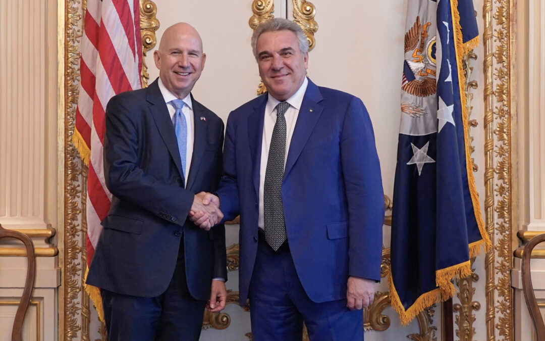 Lavoro.  Il leader della Cisl Sbarra ha incontrato a Roma l’Ambasciatore Americano Jack Markell: “Riforme istituzionali europee per il futuro della pace e della prosperità di tutti”