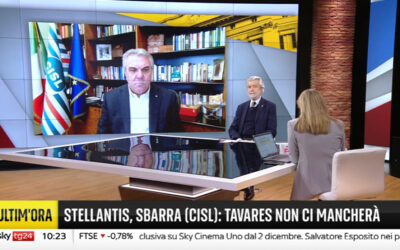 Automotive. Sbarra a Sky TG24: “Le dimissioni dell’AD Tavares determinino una svolta, un cambio di passo che porti Stellantis alla presentazione di un serio e credibile piano industriale”