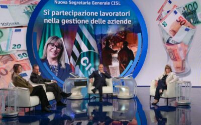 Lavoro. Fumarola a Porta a Porta su Rai1: “Ridurre l’orario di lavoro e alzare i salari sono priorità da raggiungere attraverso la contrattazione”