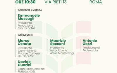 Lavoro . Fumarola il 13 marzo all’iniziativa in ricordo di Marco Biagi