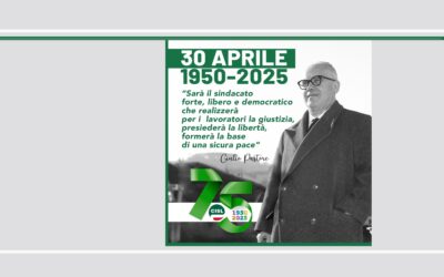 Lavoro. Il 30 Aprile  al Teatro Adriano a Roma l’iniziativa per il 75° anniversario della fondazione della Cisl. Sarà presente il Presidente della Repubblica Sergio Mattarella