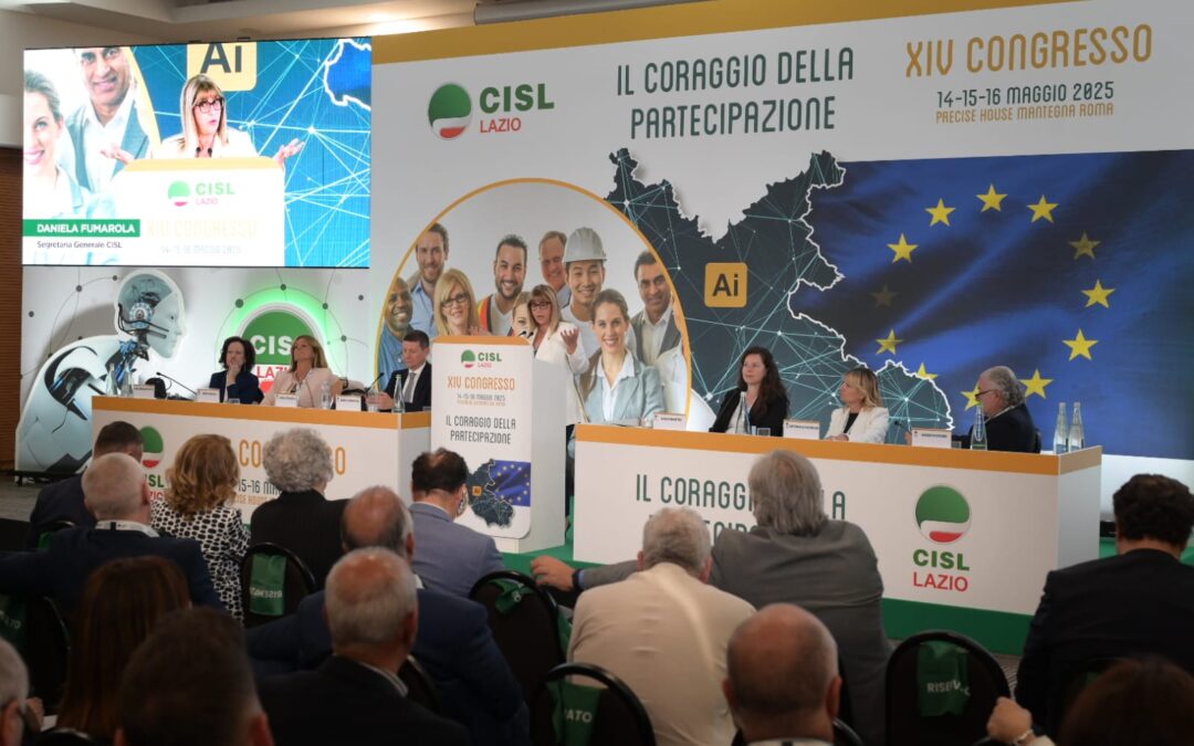 Lavoro. Fumarola al XIV Congresso della Cisl Lazio: “Contrattazione, concertazione e partecipazione sono tre vertici che formano il triangolo del nostro riformismo sindacale”