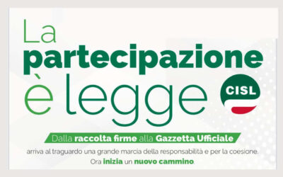 Approvato in Senato il ddl Cisl sulla democrazia economica. Dalla raccolta firme all’approvazione, il Volantino e la Lettera della Segretaria Generale Daniela Fumarola alle iscritte e agli iscritti.