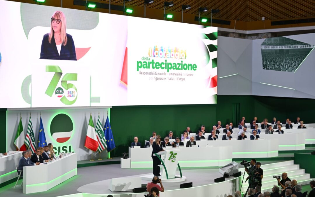Sindacato. Daniela Fumarola apre il XX Congresso della Cisl: “I tempi sono maturi per un grande ‘Patto della responsabilità’ tra Governo, Sindacato e Sistema delle imprese per garantire coesione sociale e stabilità nel nostro Paese”