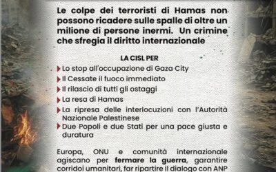 Emergenza Gaza: la posizione della Cisl (Il volantino) 