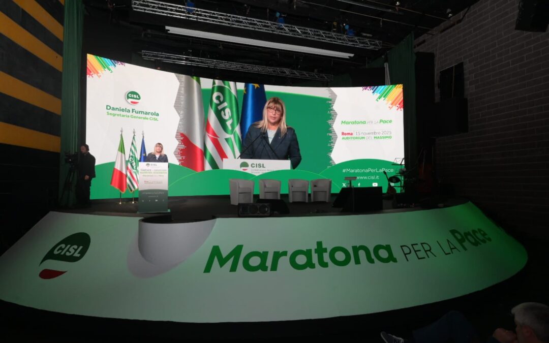 Maratona per la Pace. L’appello della Cisl per democrazie più forti e per un lavoro che difenda dignità e libertà. Le conclusioni di Daniela Fumarola all’Assemblea Nazionale: “La pace è un cammino quotidiano”