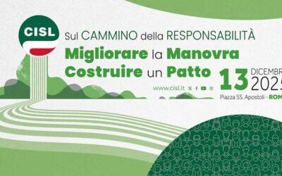 ll 13 dicembre a Roma la manifestazione nazionale della Cisl: la partecipazione al centro del Patto della Responsabilità