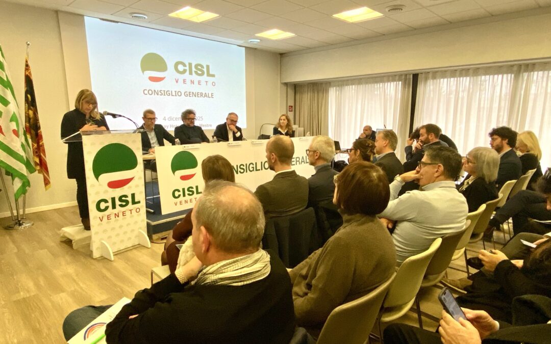 Manovra. Fumarola al Consiglio generale della Cisl Veneto: “Il 13 dicembre in piazza a Roma non solo per migliorare la Legge di Bilancio ma per dare una risposta a tutte le sfide della nostra società”