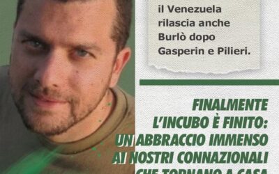 Trentini. Fumarola: “Felicità e sollievo per la liberazione. Un segnale di speranza per un futuro di democrazia in Venezuela”