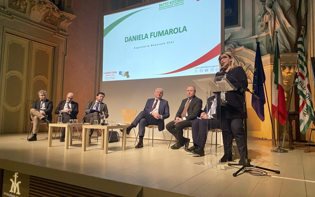 Fumarola al Consiglio generale della Cisl Emilia Romagna: «Patto sociale rimetta al centro il lavoro di qualità, la partecipazione e la coesione come condizione di sviluppo»