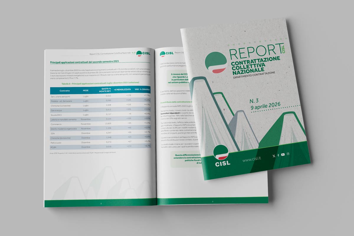 report-contrattazione-cisl-aprile-2026 Salari Cisl 2025