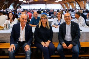 Francesco Marinelli, Daniela Fumarola, Filippo Pieri a San Patrignano, Consiglio Generale Cisl Romagna © Pippofoto