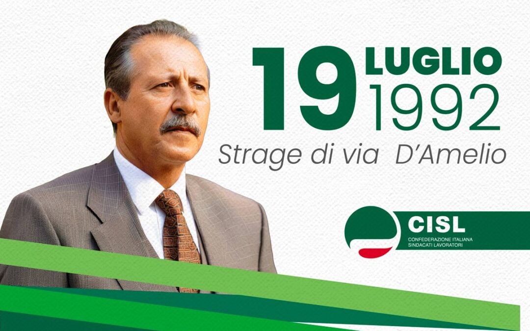 Strage di via D’Amelio. Fumarola: «Una ferita ancora aperta nella storia della Repubblica. Trasformare la memoria in impegno quotidiano contro ogni mafia»