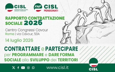 Welfare. Fumarola martedì 14 luglio a Roma alla presentazione del Report Cisl-Fnp sulla contrattazione sociale