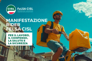 manifestazione rider felsa cisl