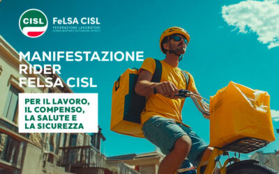 Rider. Felsa Cisl: Manifestazione nazionalea Bologna e Lecce venerdì 24 luglio