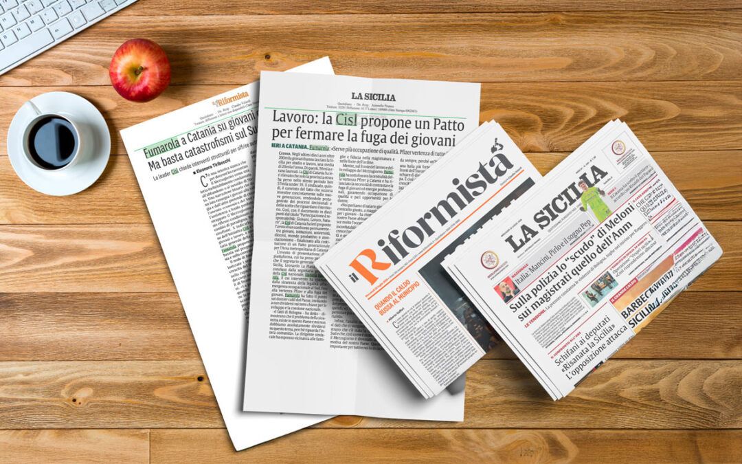Giovani, lavoro e il “diritto di restare” al Sud: l’iniziativa Cisl di Catania su Il Riformista e La Sicilia.