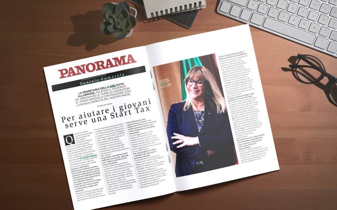 «Per aiutare i giovani serve una Star Tax» – Intervista a Daniela Fumarola su “Panorama”