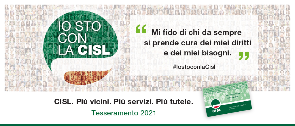 Sindacato. Al via la Campagna tesseramento 2021 #iostoconlaCisl