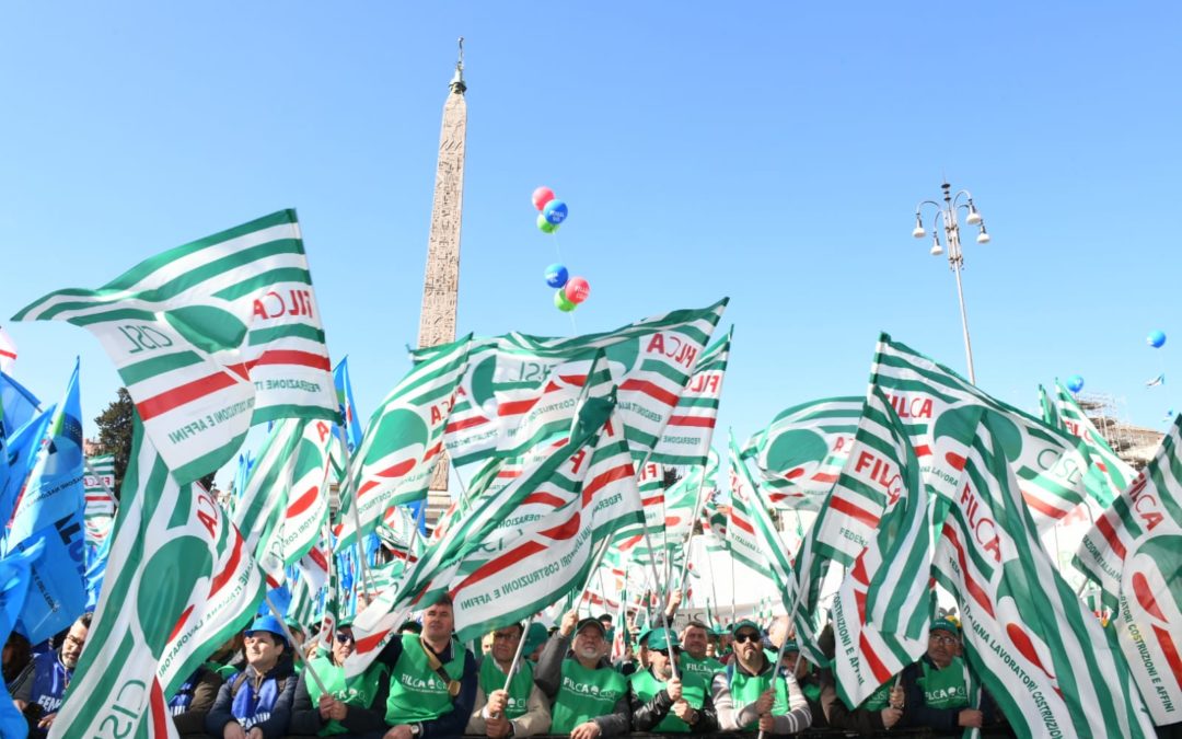 Sciopero edili Cgil Cisl Uil. Furlan: “Occorre una svolta per sbloccare i cantieri e rilanciare l’occupazione”