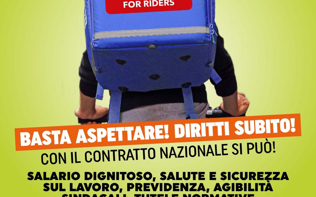 Vertenza Riders: gli obiettivi di Cgil Cisl Uil