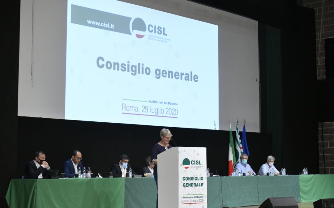 La riunione del Consiglio Generale Cisl.  Furlan: “Vogliamo un confronto serio con il Governo per un cambio di passo condiviso e per ricostruire con equita’ e coesione sociale il paese”